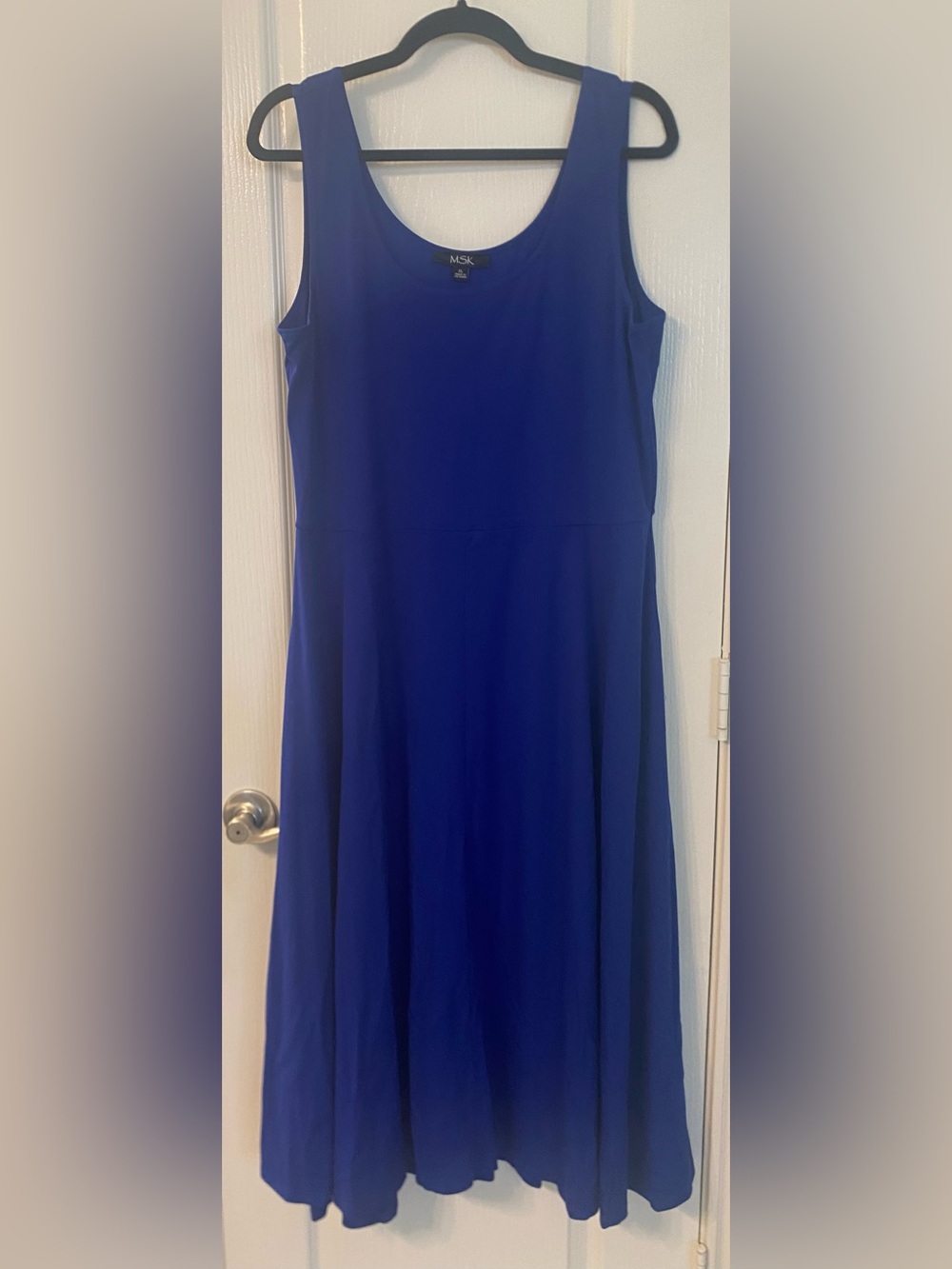MSK Cobalt Blue Scoop Neck Sleeveless Maxi Dress